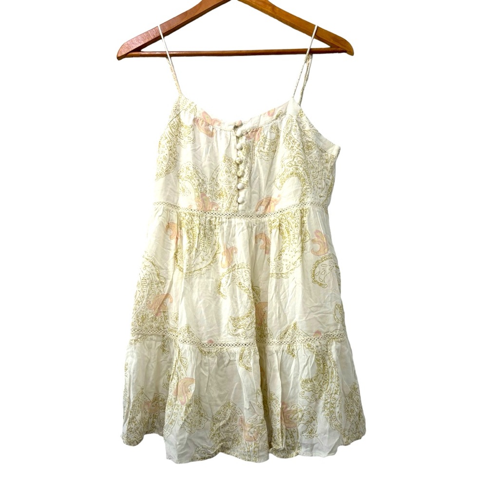 Urban Outfitters Cream and Pink Mini Dress